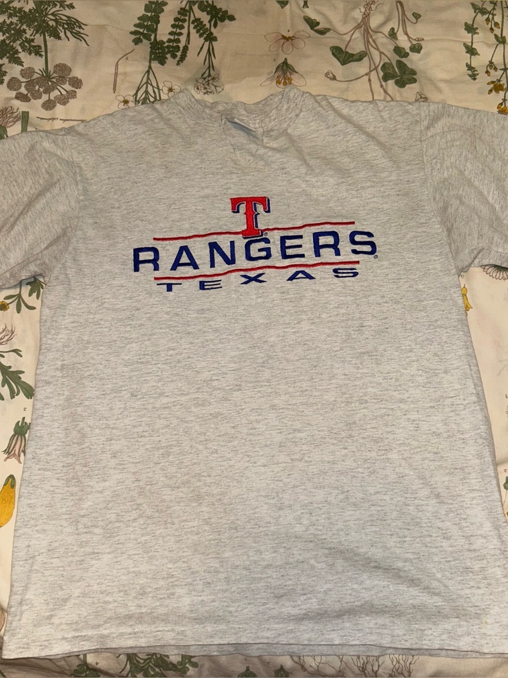 LOGO 7 Gray Tee Texas rangers shirt - Picture 1 of 4